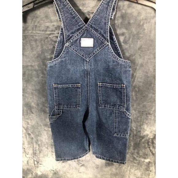 Janie & Jack Blue Denim Overalls With Adjustable Straps & Front Pockets - Picture 14 of 14